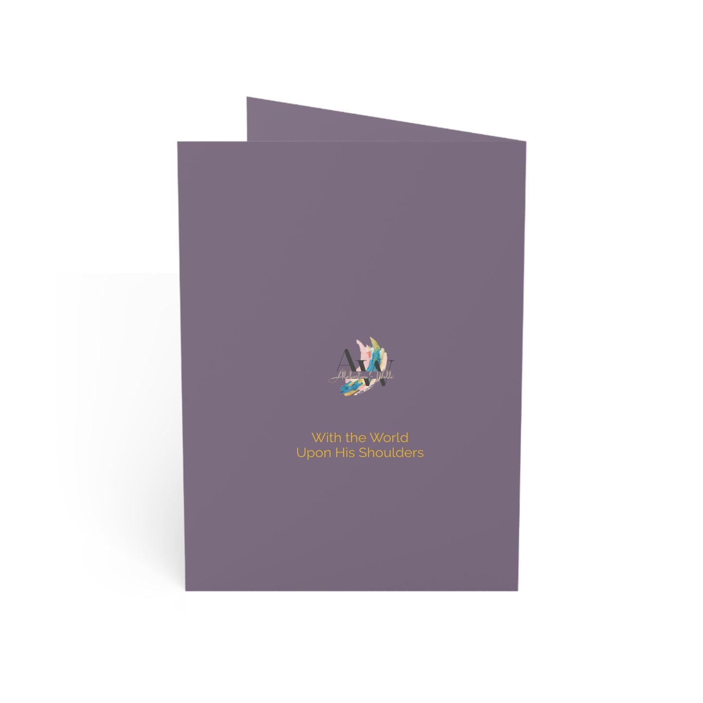 With the World Upon His Shoulders - Greeting Card