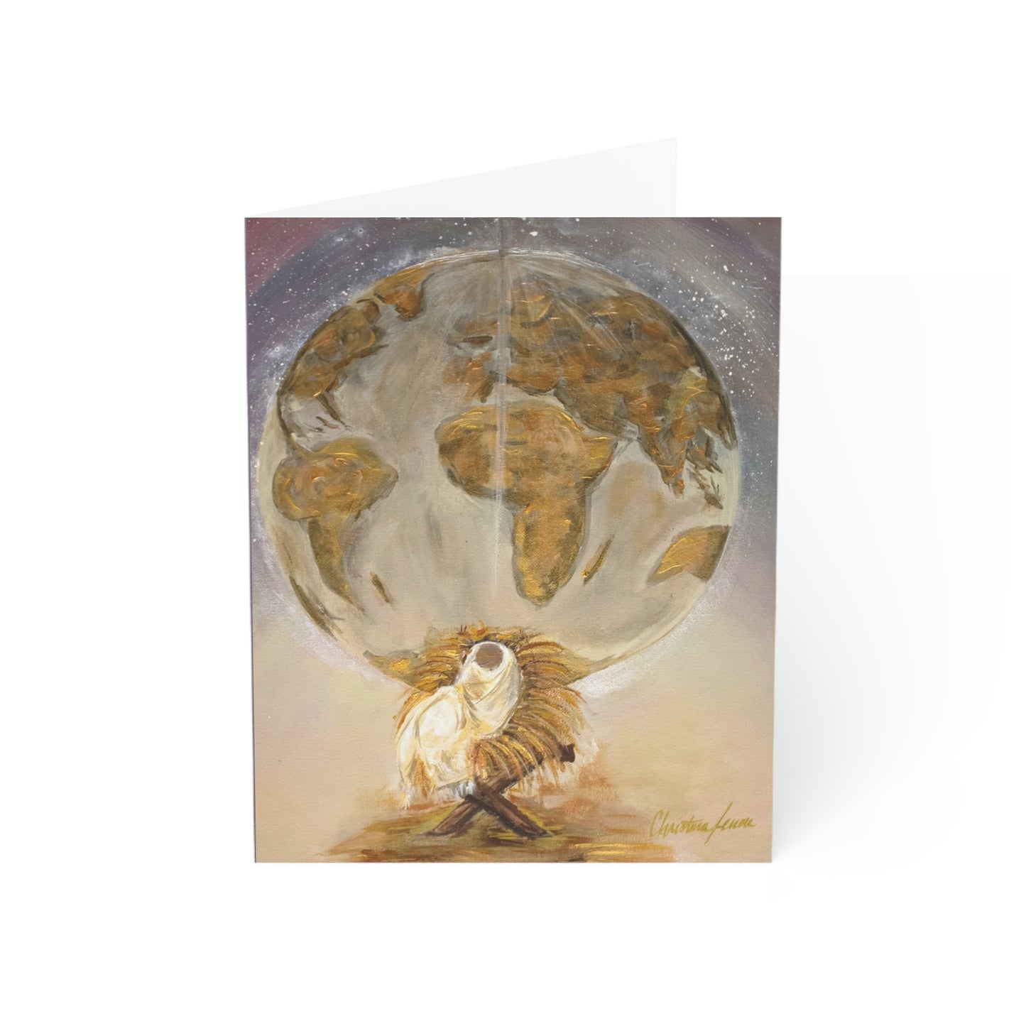 With the World Upon His Shoulders - Greeting Card